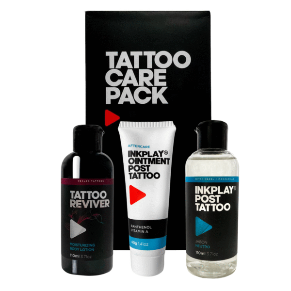 Caja Set "Ink Play" para cliente: Reviver + Post Tattoo + Jabón