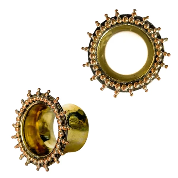Expansor artesanal túnel bronce pulido “BOLITAS”