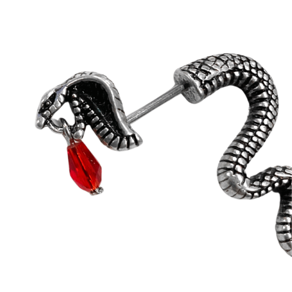 Pieza de Joyería _Labret Serpiente con veneno_ Acero Premium. DETALLE