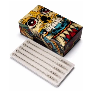 Blister x5 unidades de aguja de varilla UNA SOLA MEDIDA "Skull, Bronc, Black Bird"